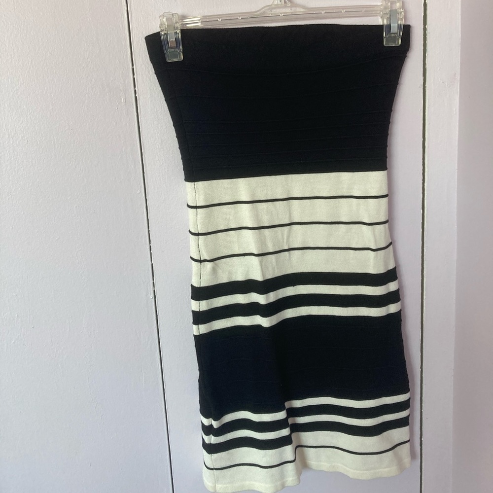 Striped body con dress